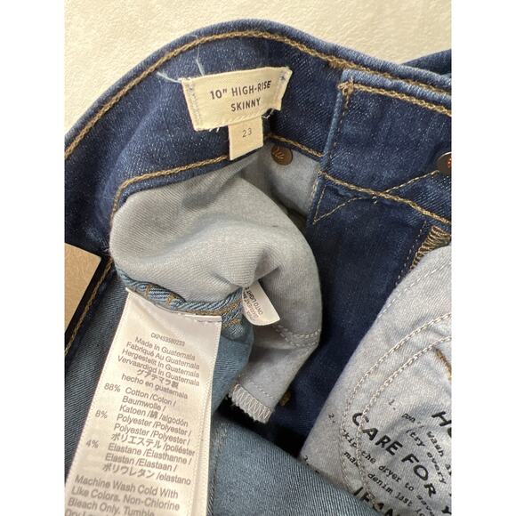 New Madewell Denim 10" High Rise Skinny Leg Jeans Dark Wash Capsule - Picture 11 of 12